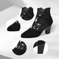 VelvetBloom – Chic Lace Ankle Heels